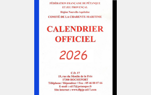CALENDRIER 2026 FFPJP CD17