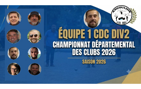 Equipe CDC DIV2 2026 - Capitaine Alexandre
