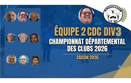 Equipe CDC DIV3 2026 - Capitaine Jennifer